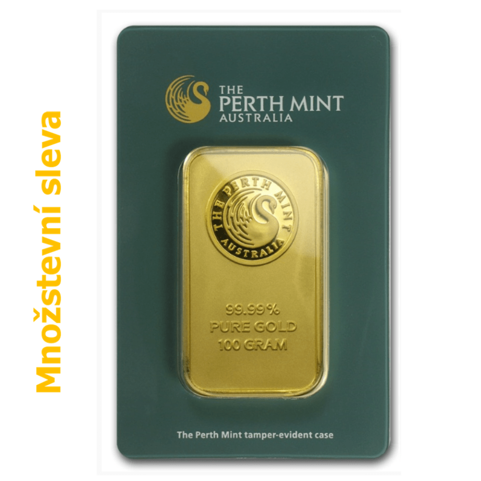 100 g | Investiční zlatý slitek | Perth Mint | Austrálie