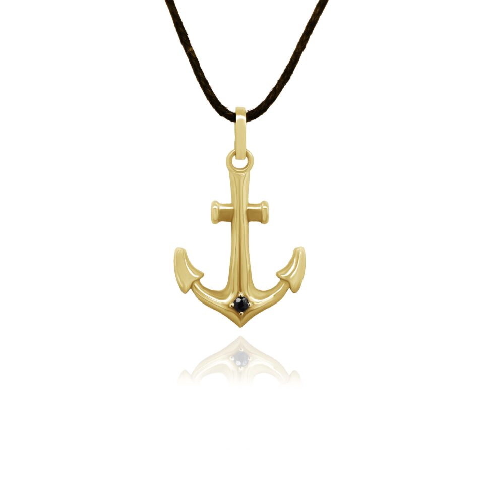 Zlaté šperky FOX® | zlatý náhrdelník ve tvaru lodní kotvy | Dům šperků Zlatá Roudná