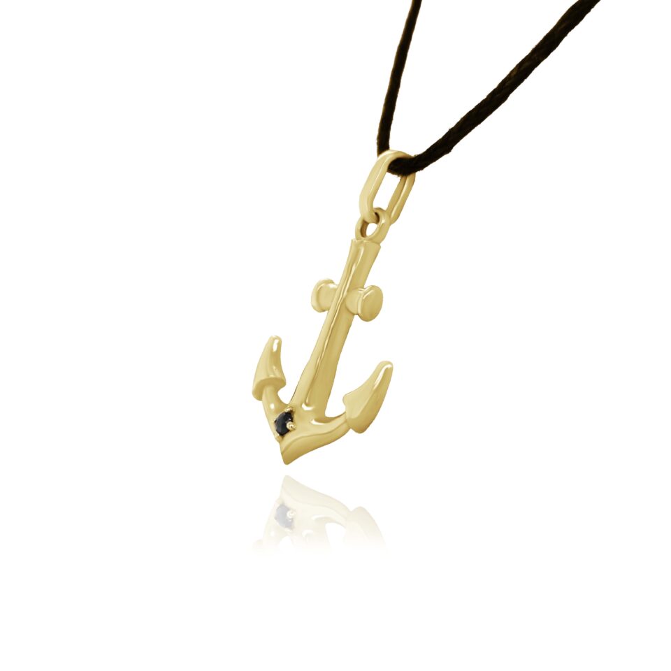 Zlaté šperky FOX® | zlatý náhrdelník ve tvaru lodní kotvy | Dům šperků Zlatá Roudná