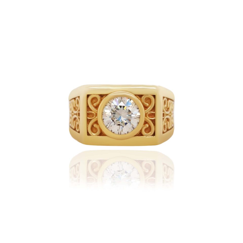 Zlaté šperky FOX® | zlatý prsten s moissanitem | Dům šperků Zlatá Roudná