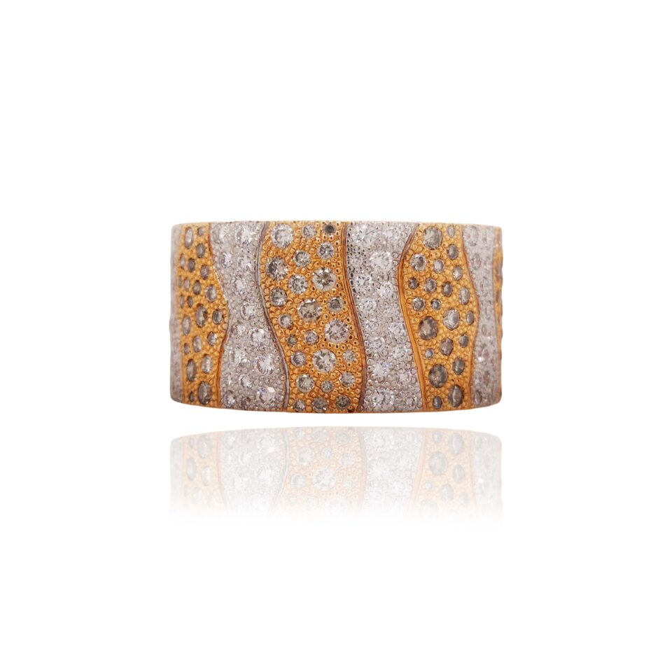Zlaté šperky FOX® | prsten z růžového a bílého zlata s diamanty | Dům šperků Zlatá Roudná