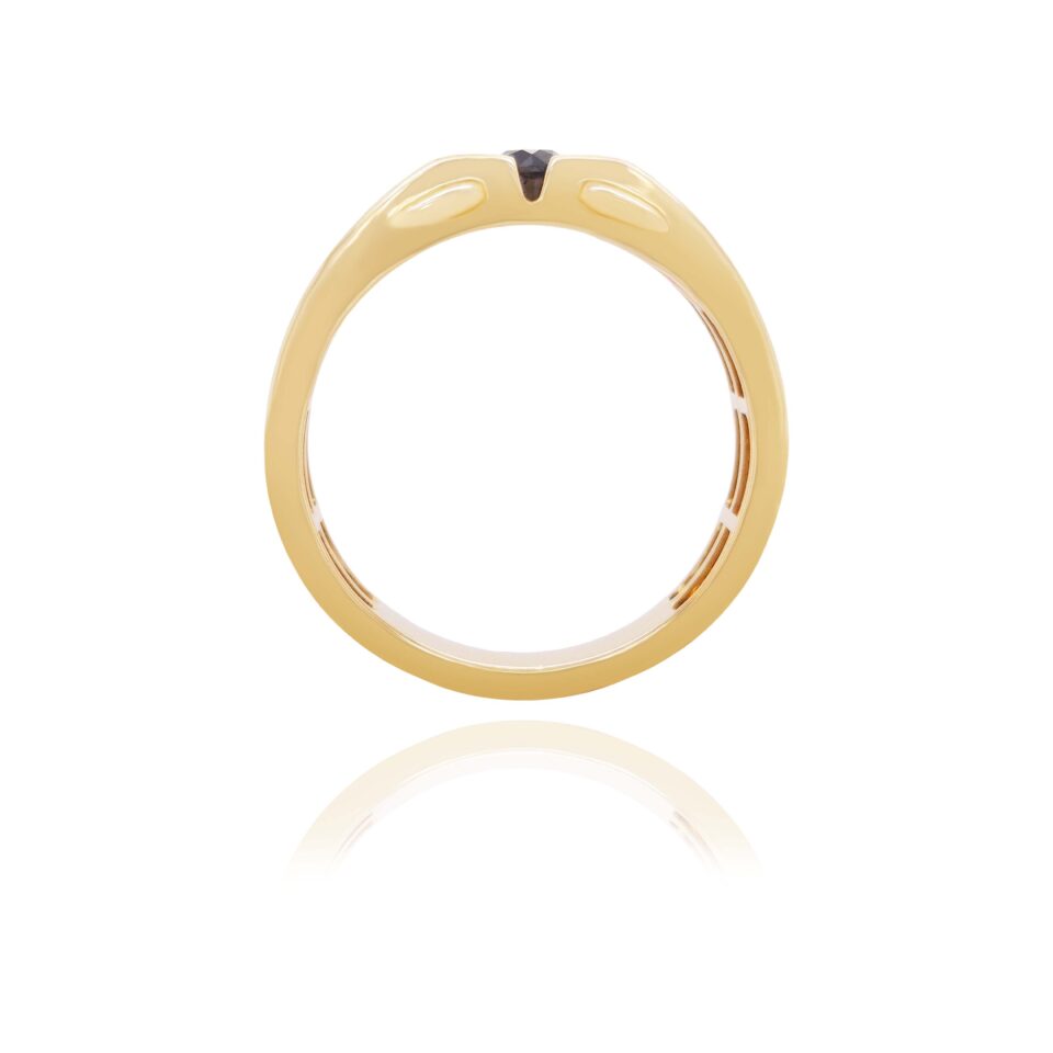 Zlaté šperky FOX® | zlatý prsten s černým diamantem | Dům šperků Zlatá Roudná