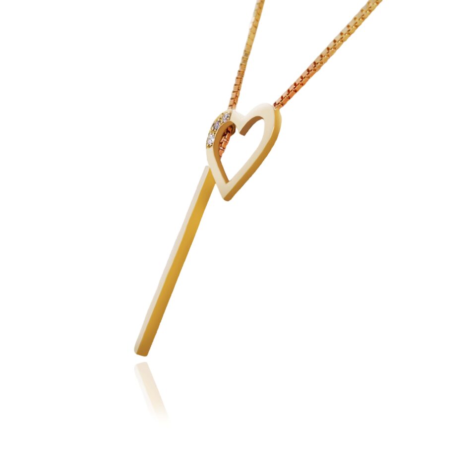 Zlaté šperky FOX® | zlatý náhrdelník srdce | Dům šperků Zlatá Roudná