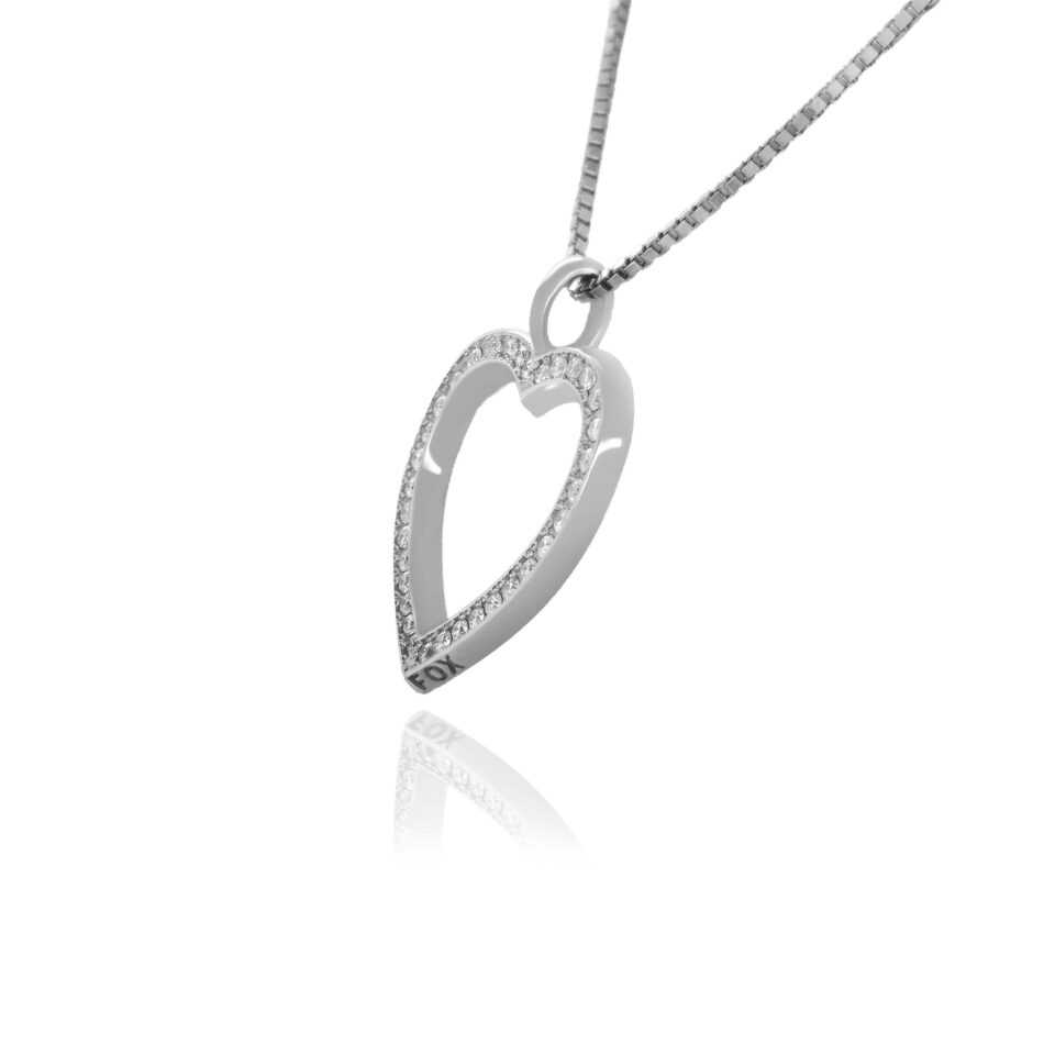 Zlaté šperky FOX® | diamantový náhrdelník srdce | Dům šperků Zlatá Roudná