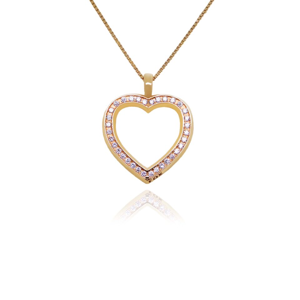 Zlaté šperky FOX® | diamantový náhrdelník srdce | Dům šperků Zlatá Roudná
