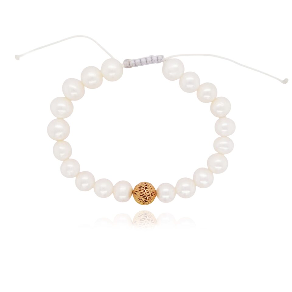 Zlaté šperky FOX® | minimalistický perlový náramek | Dům šperků Zlatá Roudná