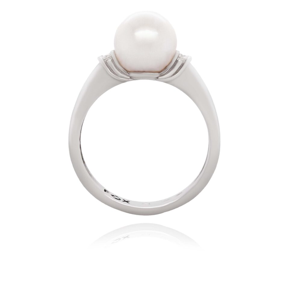 Zlaté šperky FOX® | perlový prsten s diamanty | Dům šperků Zlatá Roudná