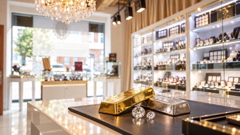 Zlato, stříbro a diamanty v showroomu Zlatá Roudná v Plzni